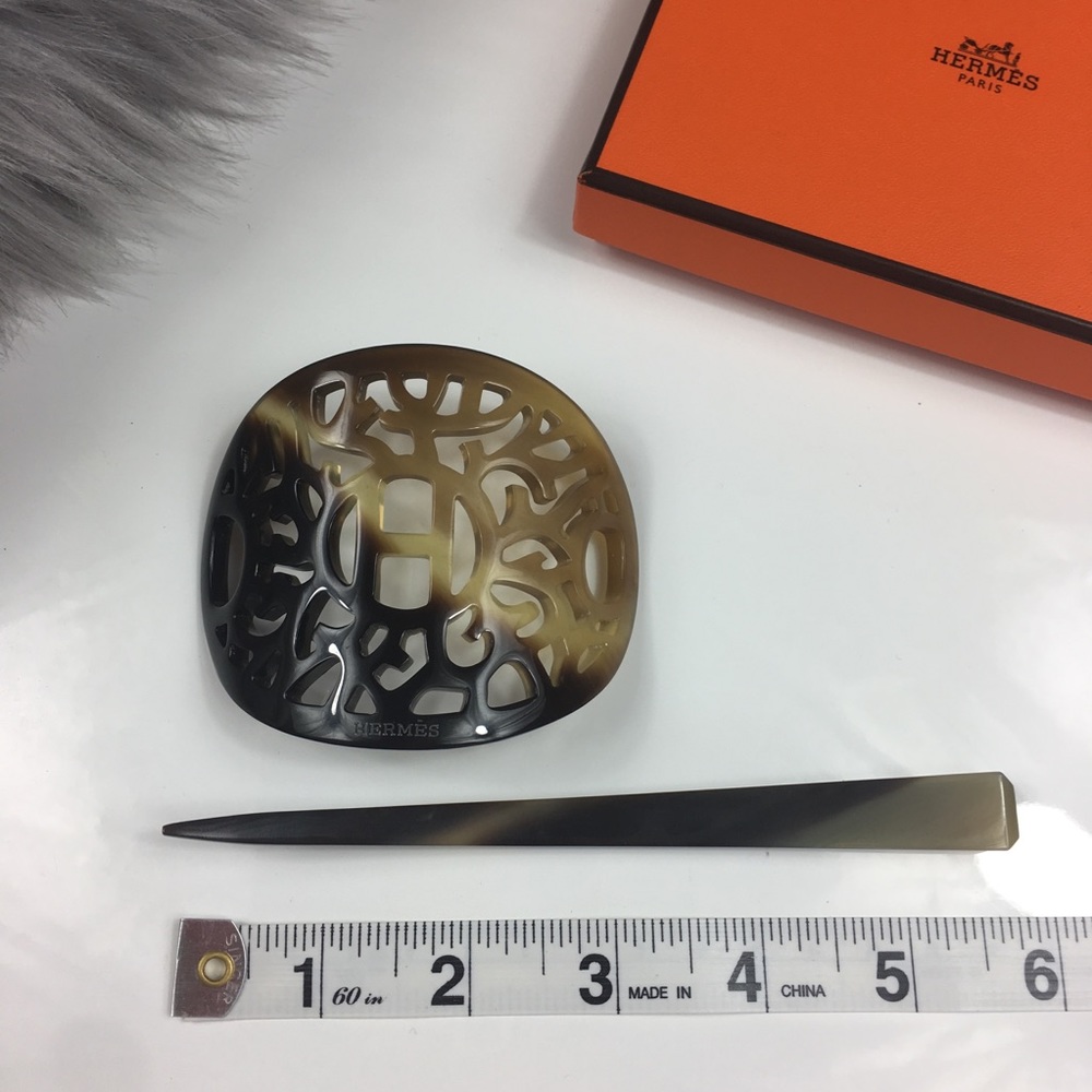 Hermes Vintage Buffalo Horn Hair Accessory - Picture 4 of 4